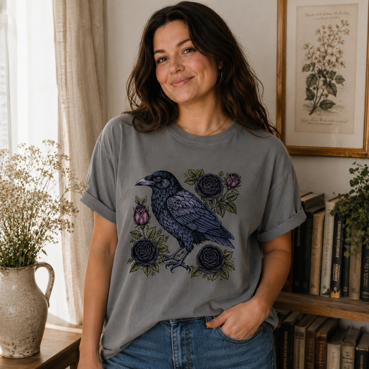 Stained Glass Raven Tee