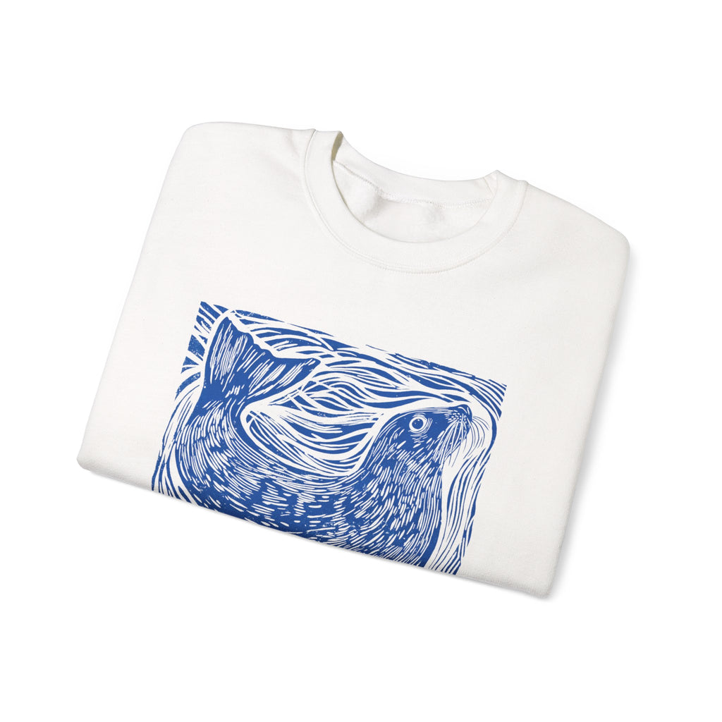 Curious Seal Rustic Print Sweatshirt