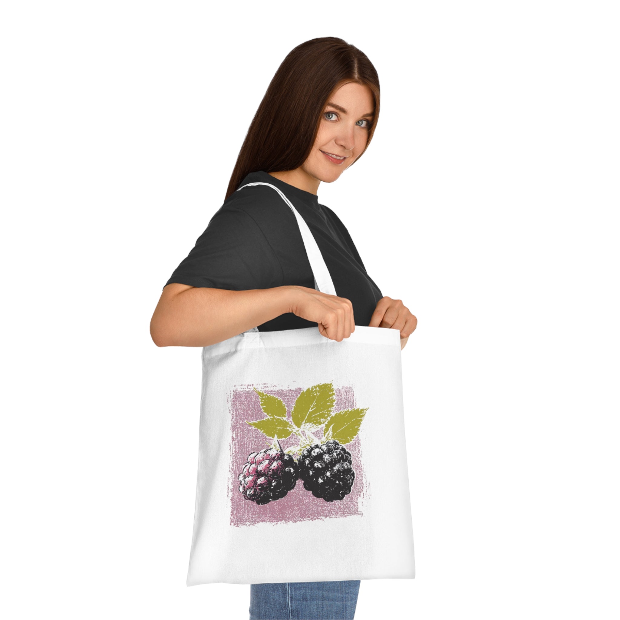 Blackberry Cotton Tote Bag
