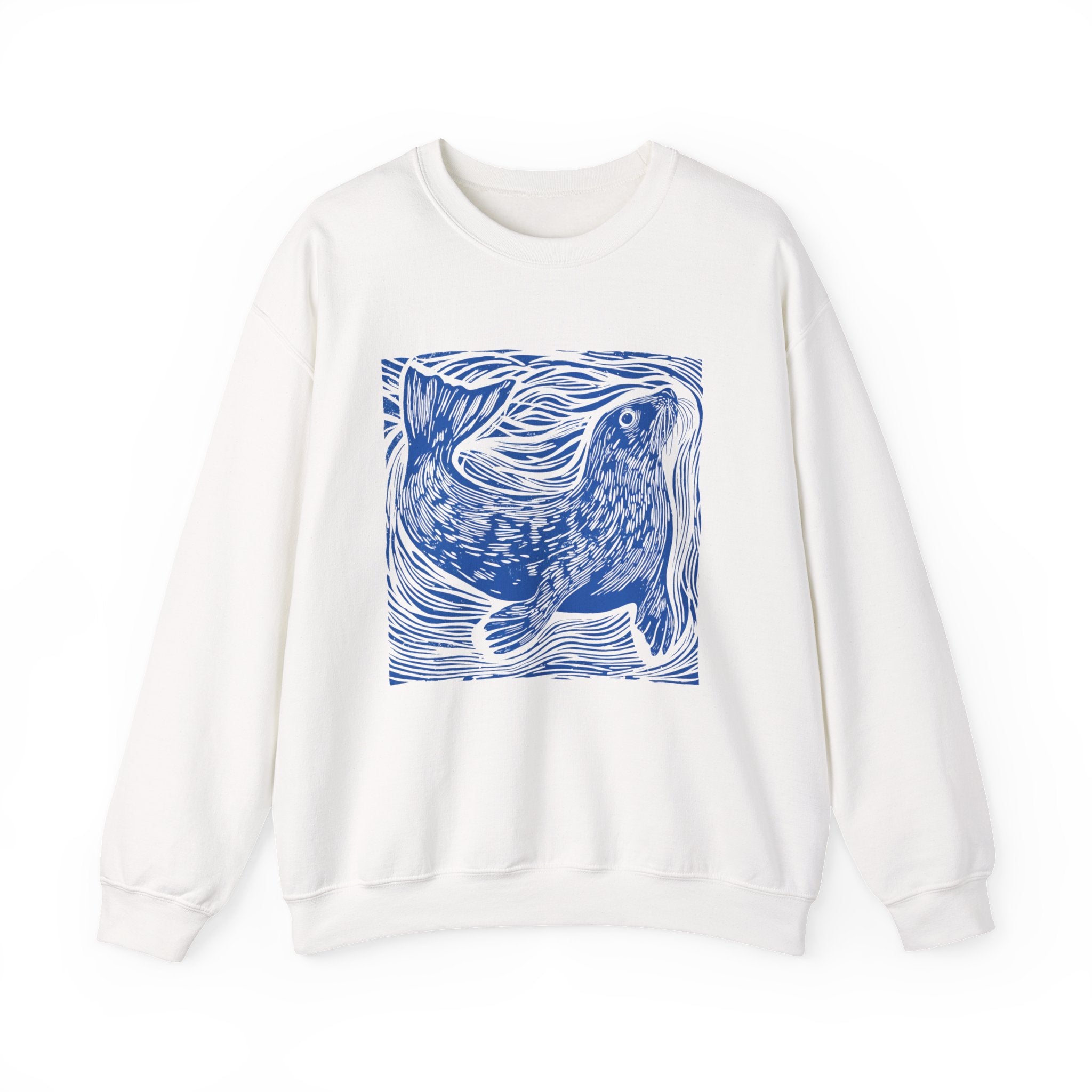 Curious Seal Rustic Print Sweatshirt