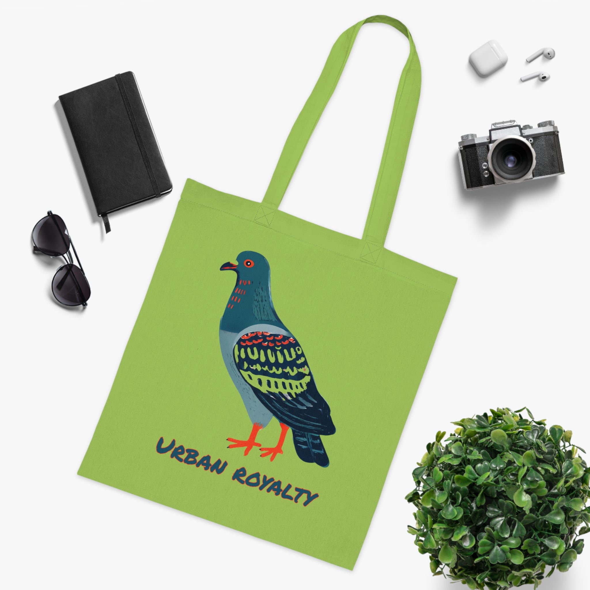 Urban Royalty Pigeon Cotton Tote Bag