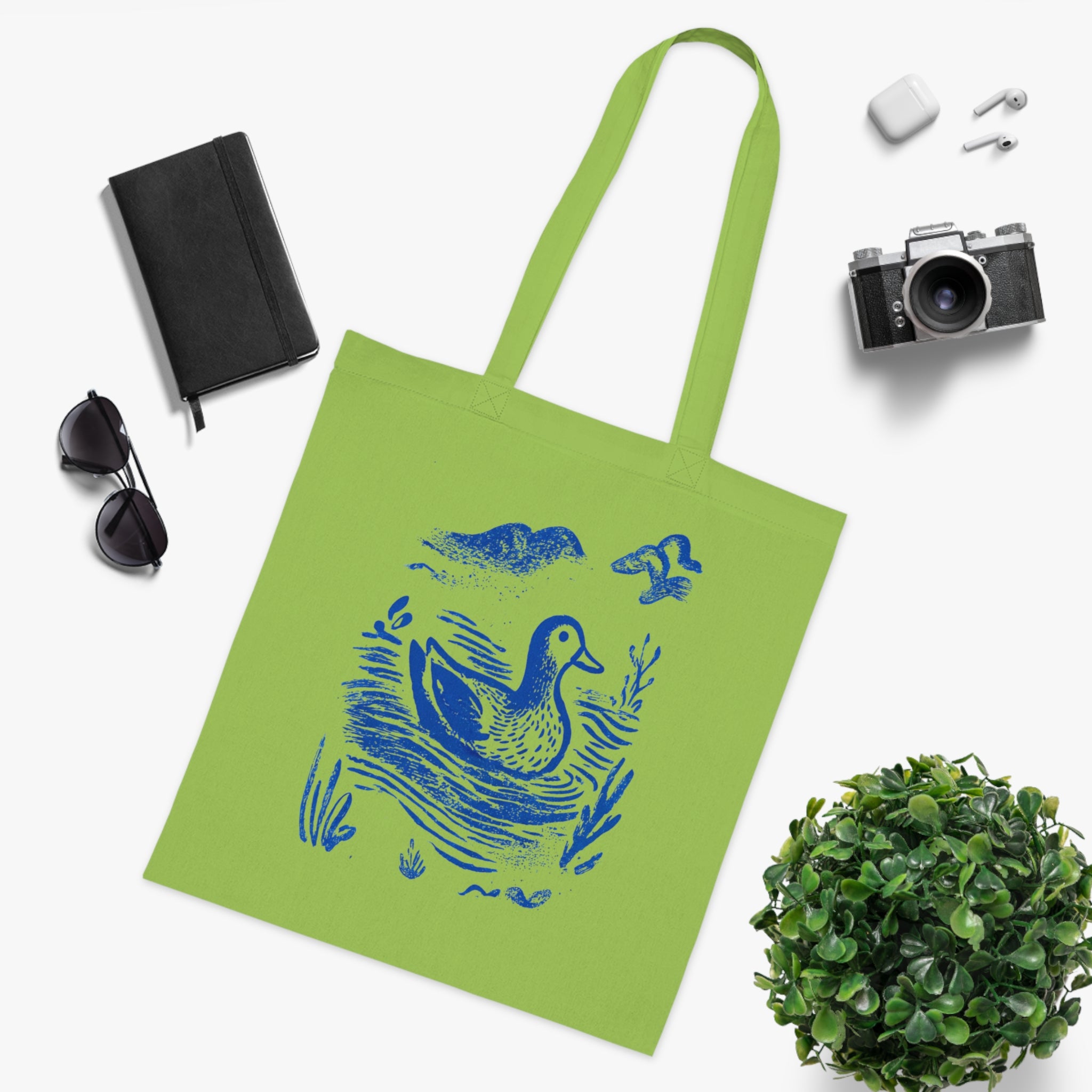 Rustic Print Duck Cotton Tote Bag