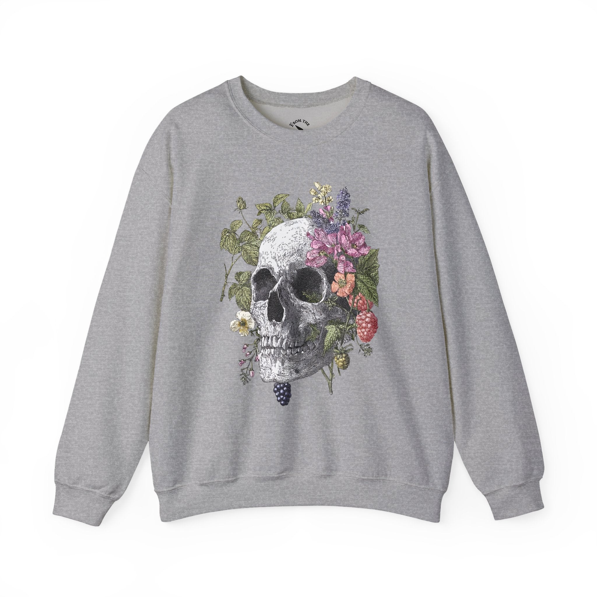 Autumn Botanical Skull Sweatshirt
