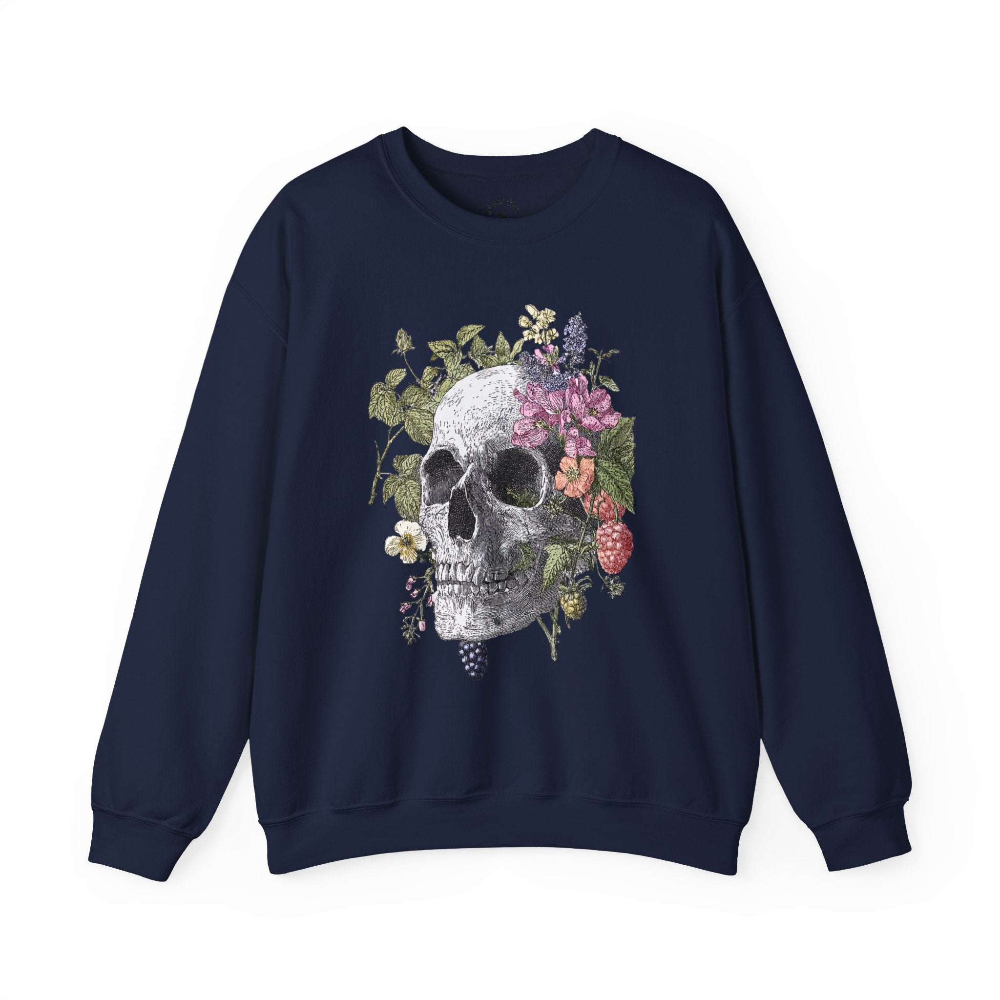 Autumn Botanical Skull Sweatshirt