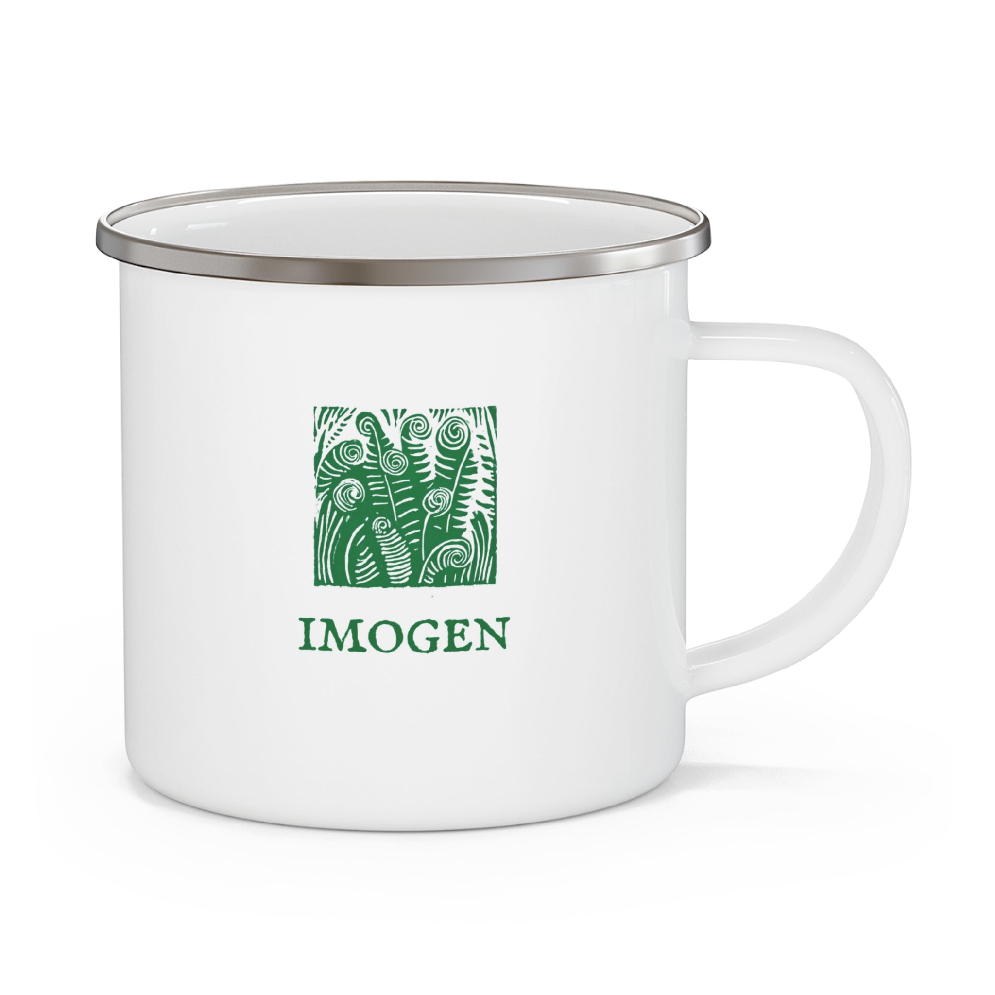 Grow Wild and Free’ Fern Enamel Mug