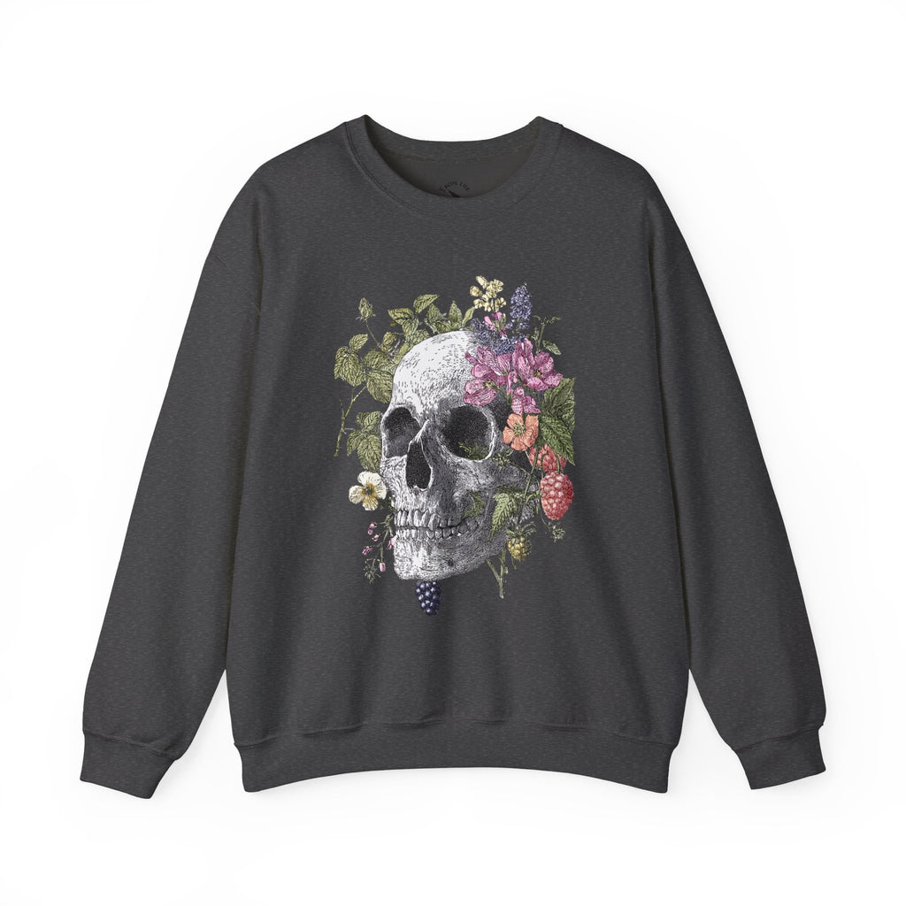 Autumn Botanical Skull Sweatshirt