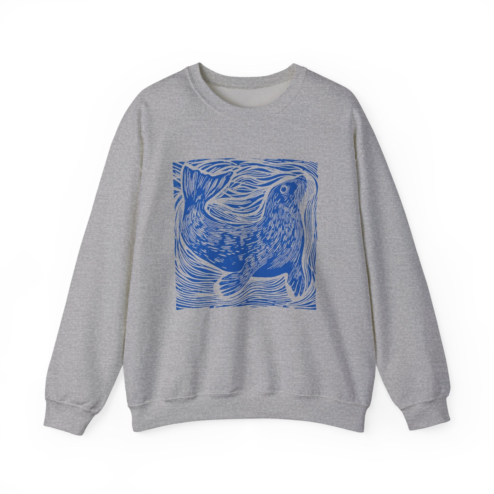 Curious Seal Rustic Print Sweatshirt