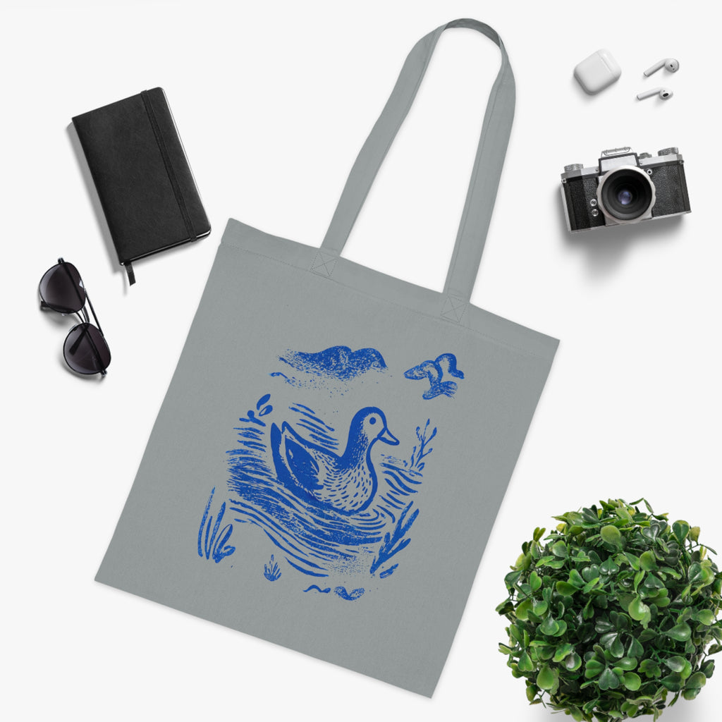 Rustic Print Duck Cotton Tote Bag