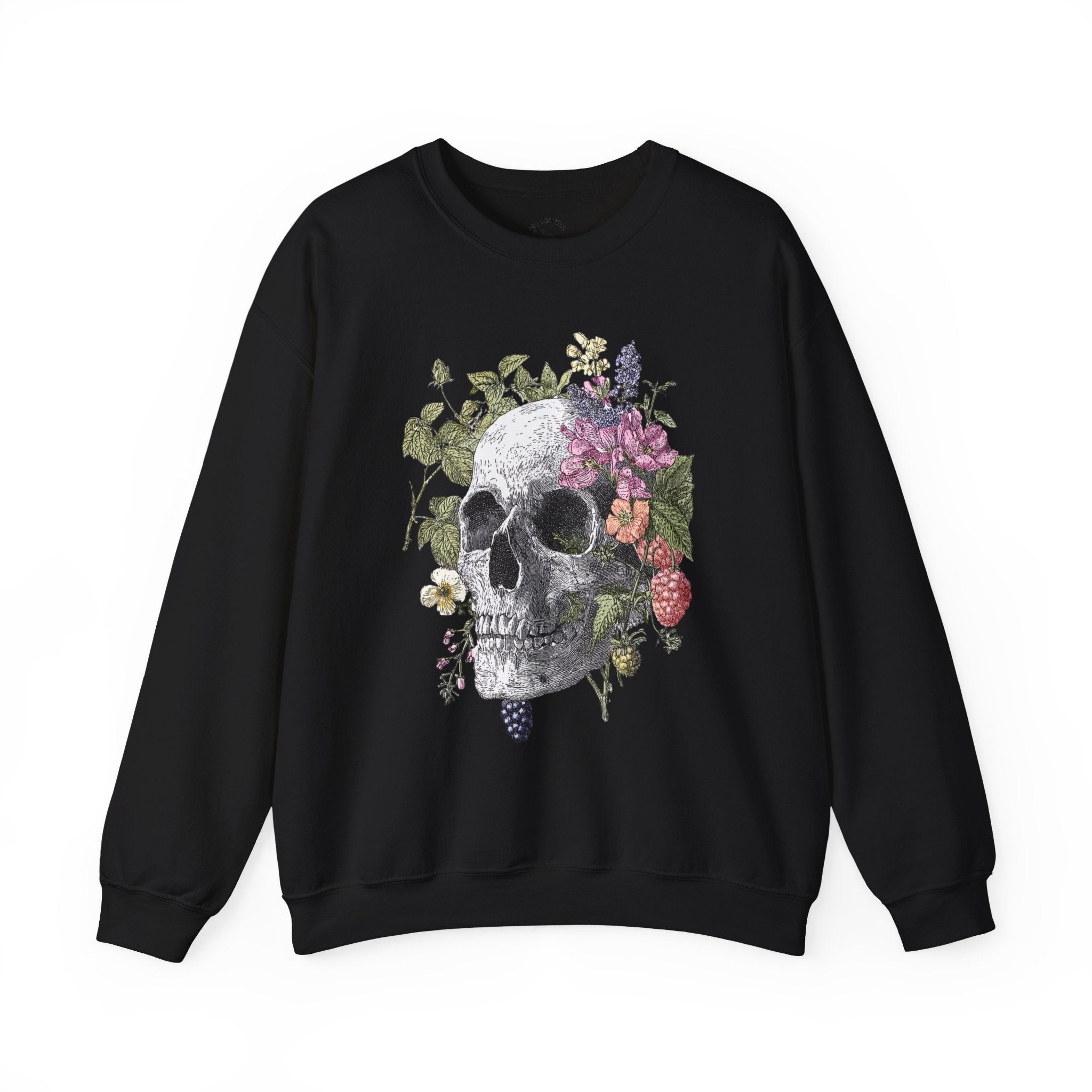 Autumn Botanical Skull Sweatshirt