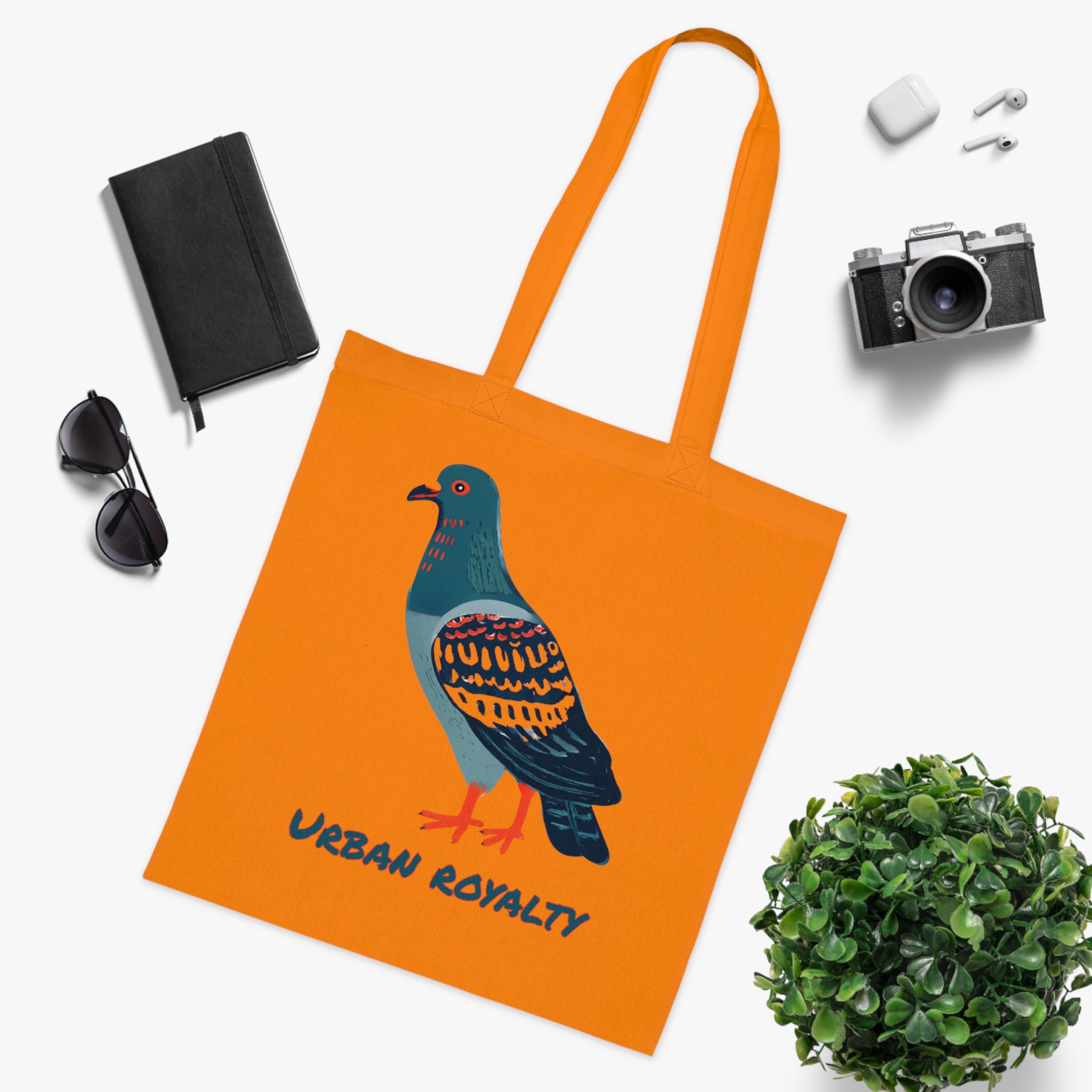 Urban Royalty Pigeon Cotton Tote Bag