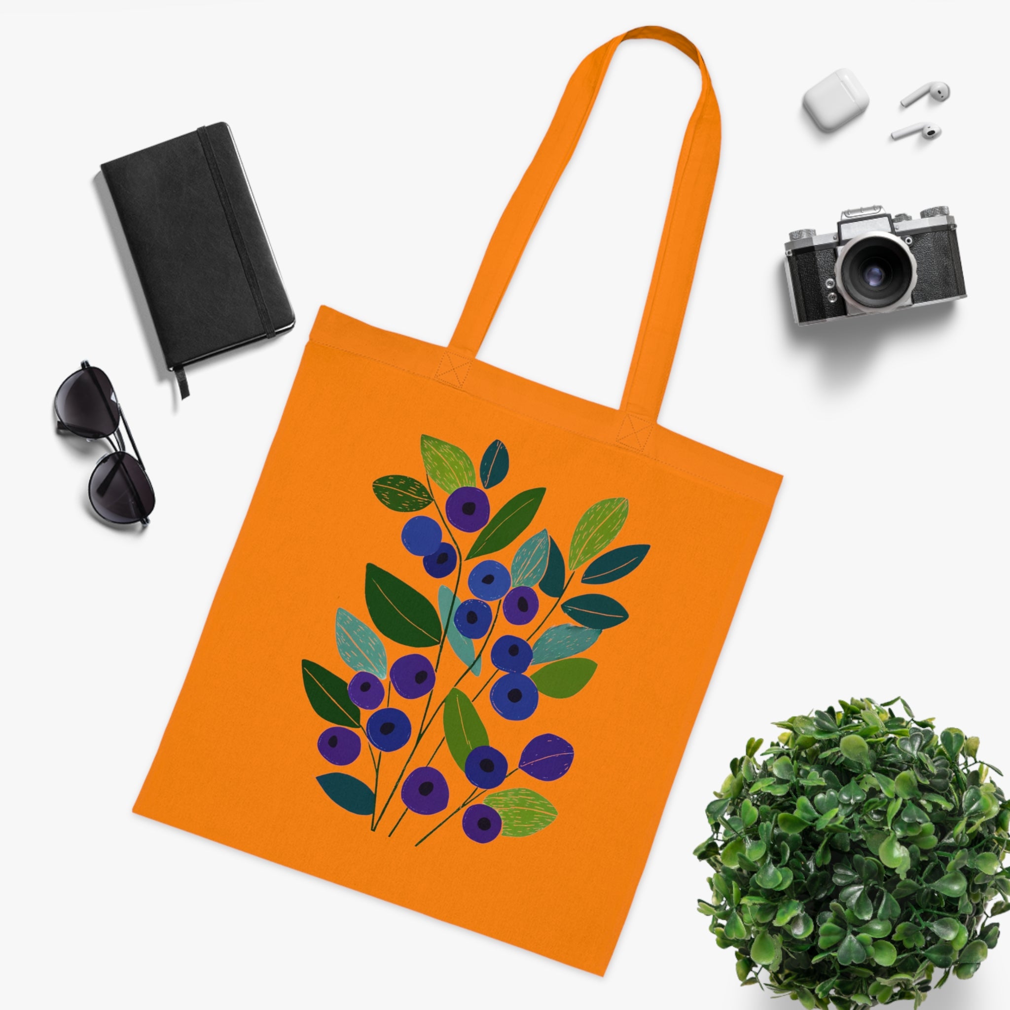 Bilberry Cotton Tote Bag
