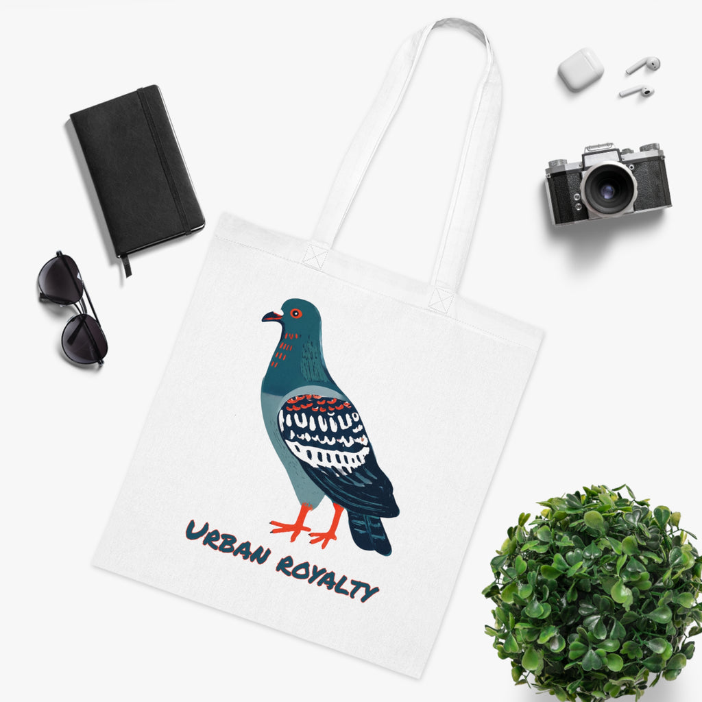 Urban Royalty Pigeon Cotton Tote Bag