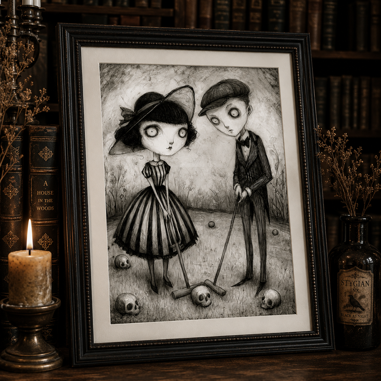 Skull Croquet Print