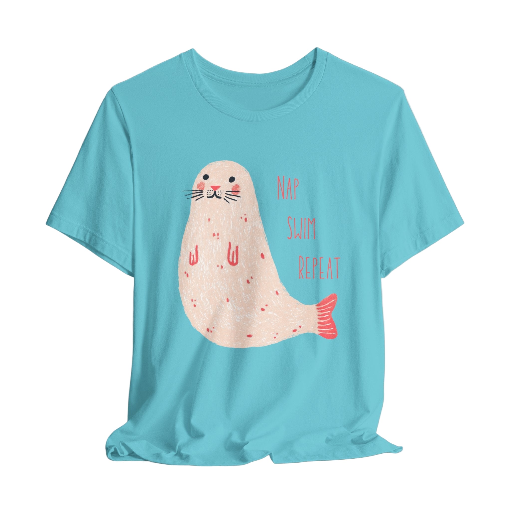 ‘Nap, Swim, Repeat’ Seal Tee