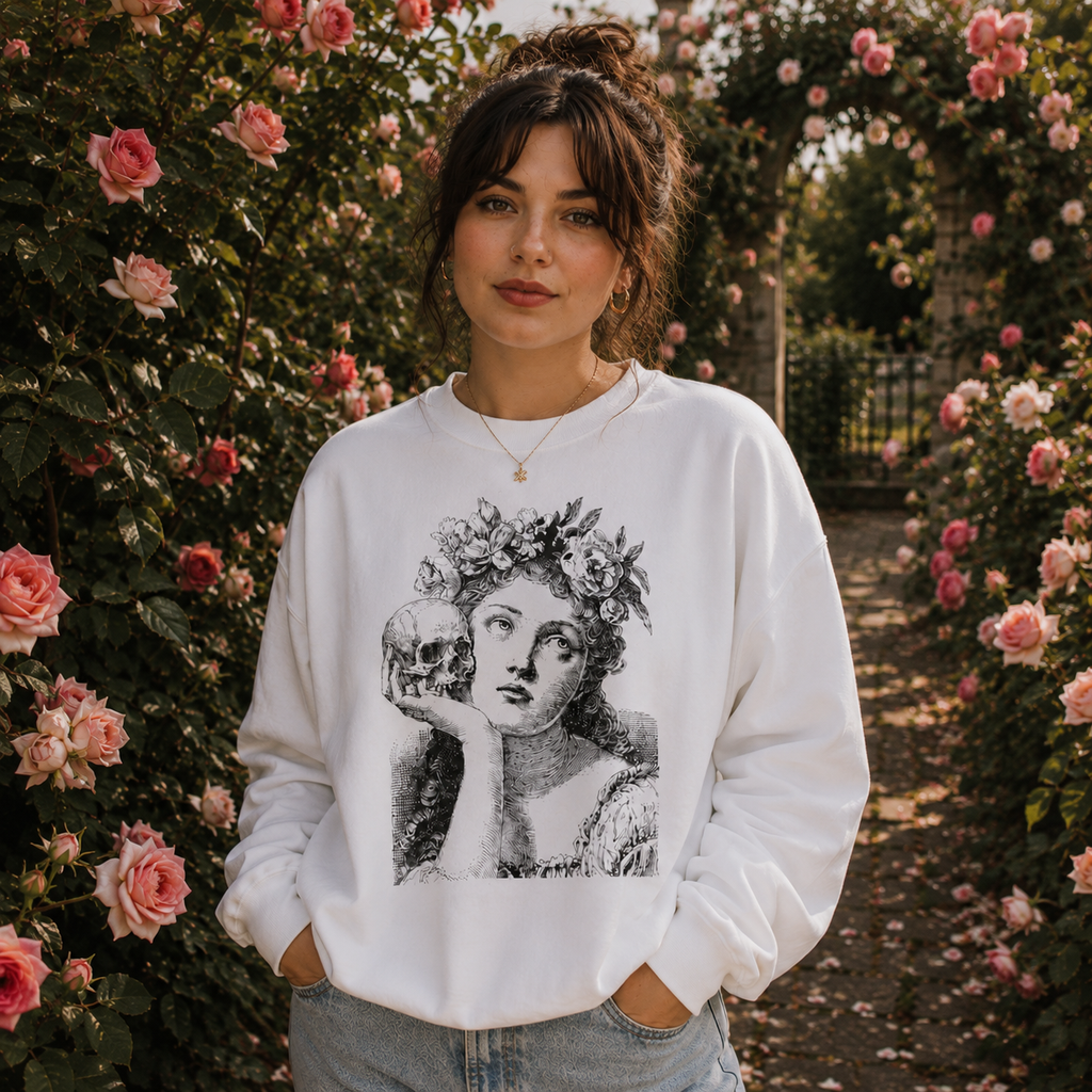 Skull and Floral Sweatshirt