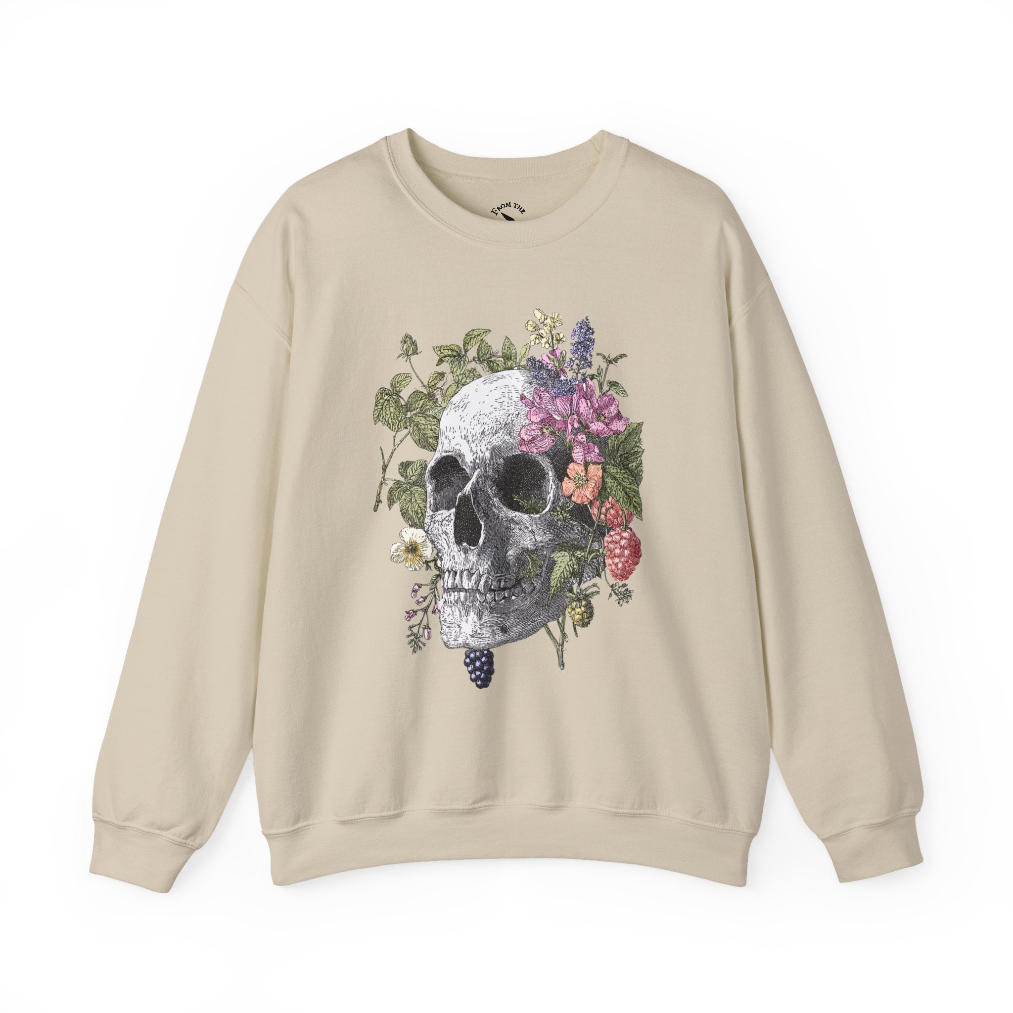 Autumn Botanical Skull Sweatshirt