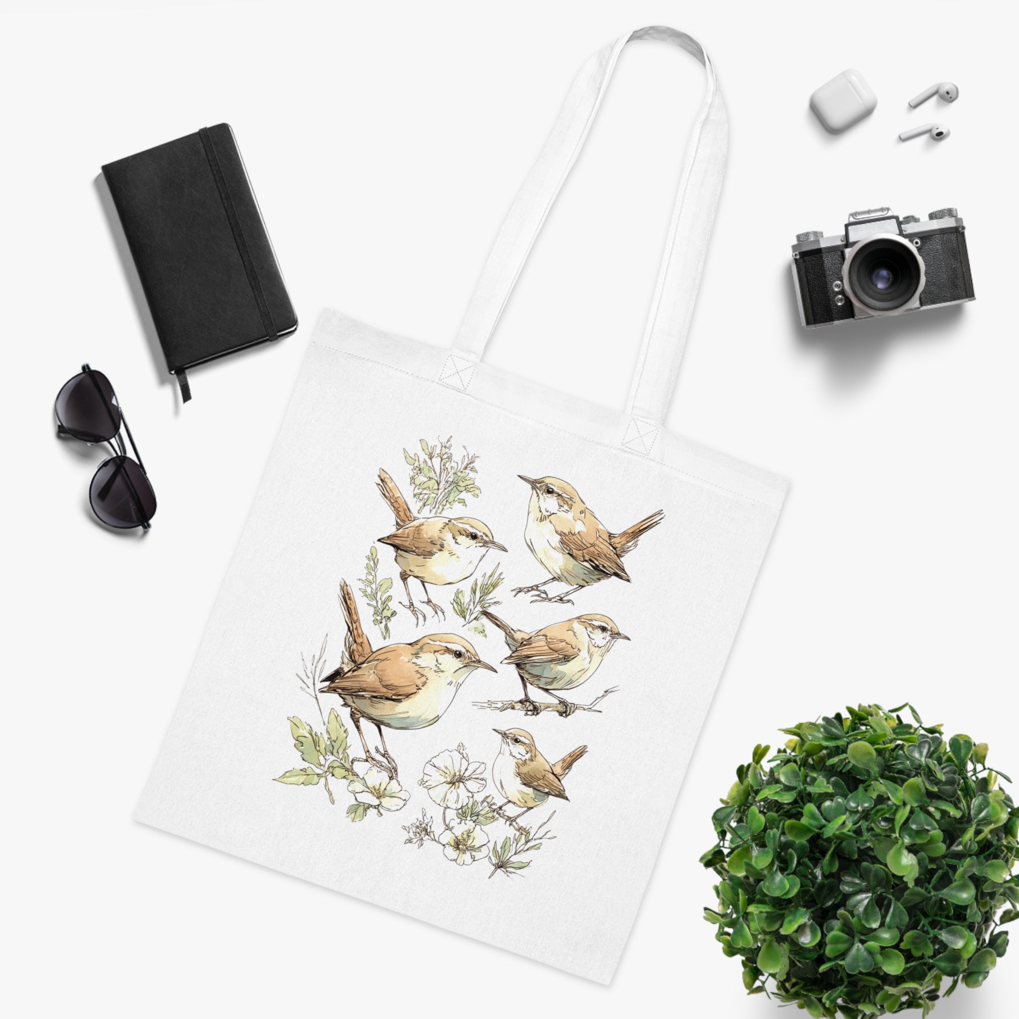 Wren Cotton Tote Bag
