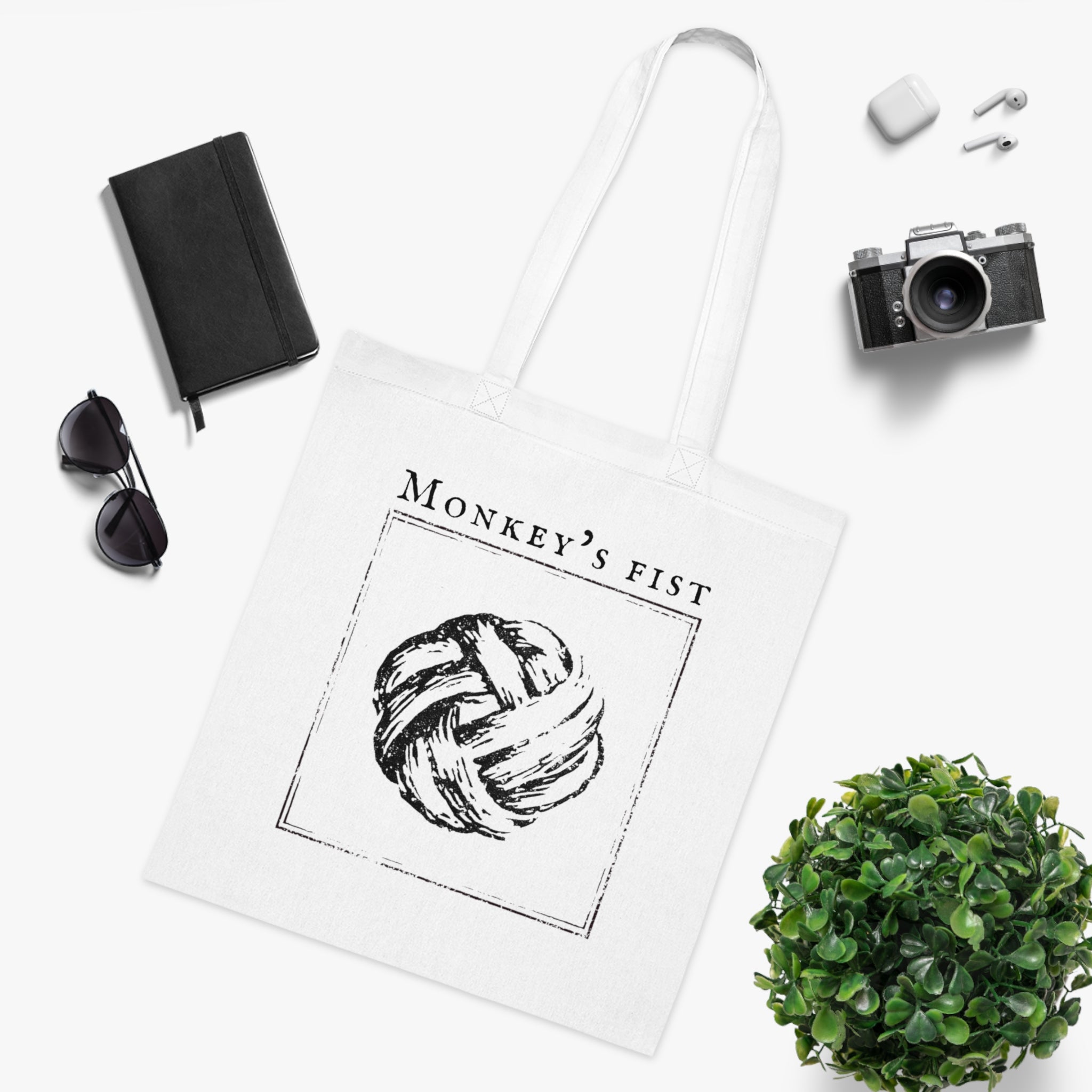 Monkey’s Fist Knot Cotton Tote Bag