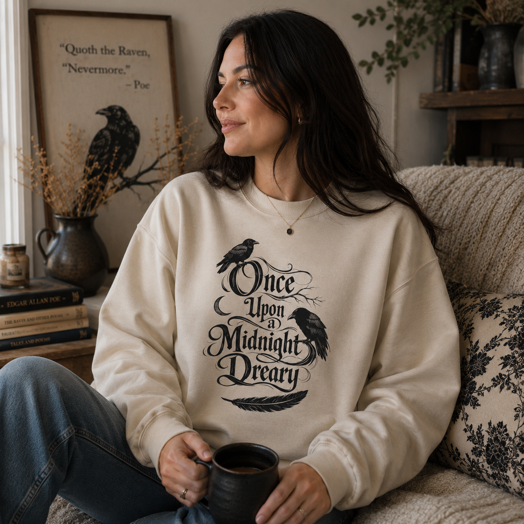 Upon a Midnight Dreary Poe Sweatshirt