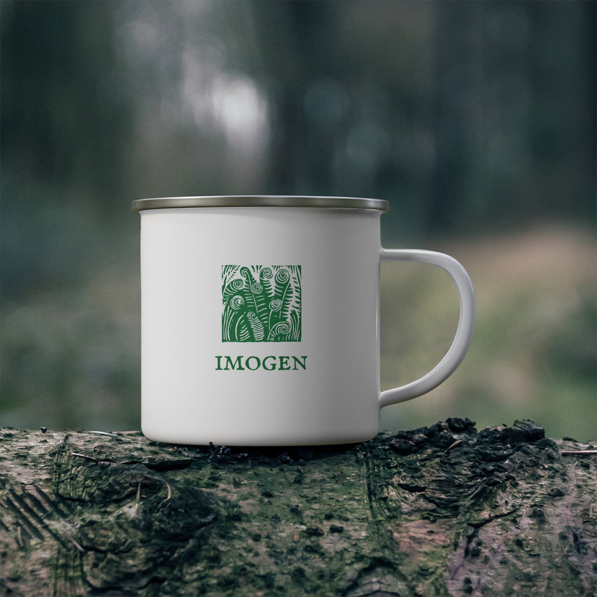 Grow Wild and Free’ Fern Enamel Mug