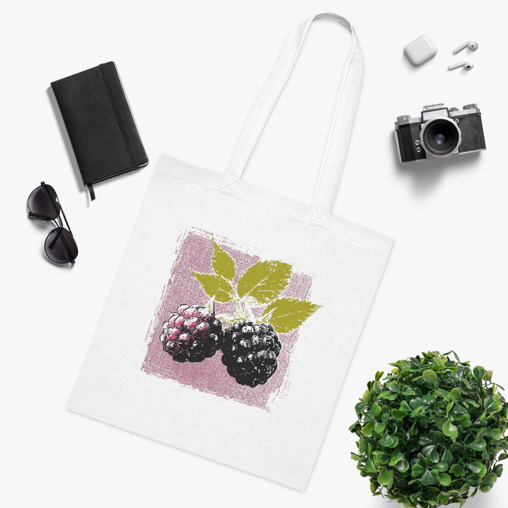 Blackberry Cotton Tote Bag