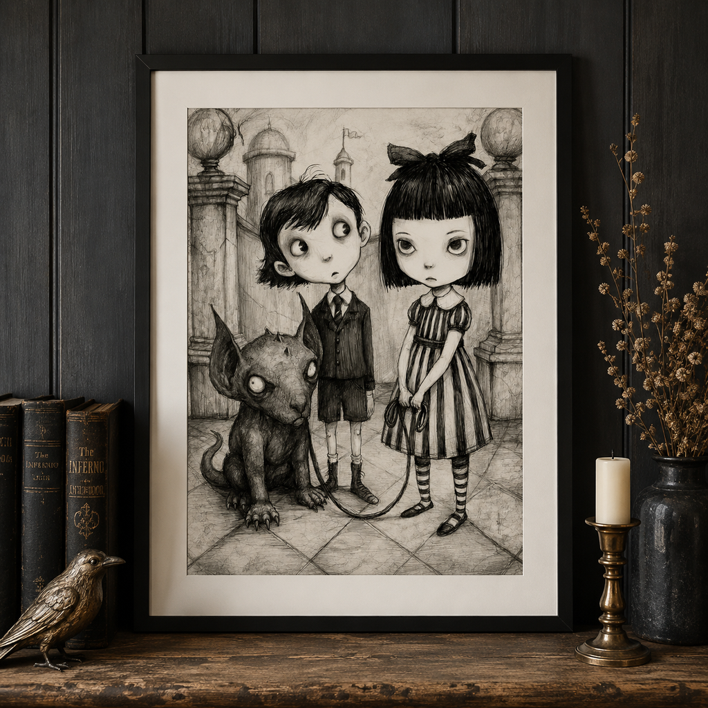 Walking the Gargoyle Print