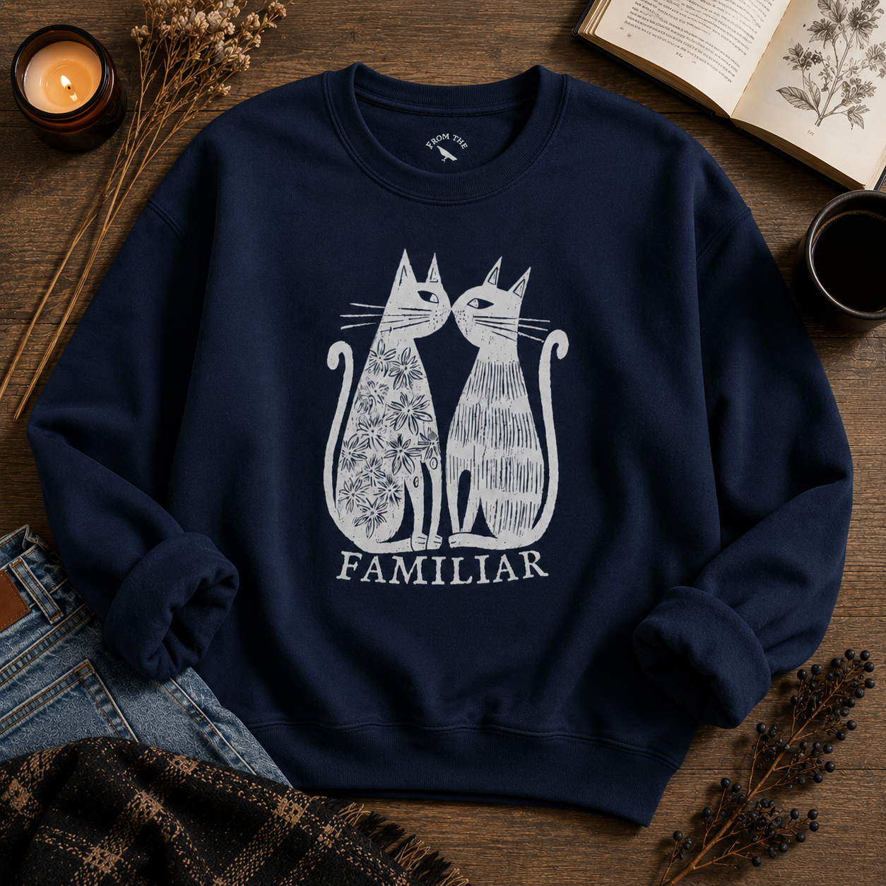 Familiar Cats Sweatshirt