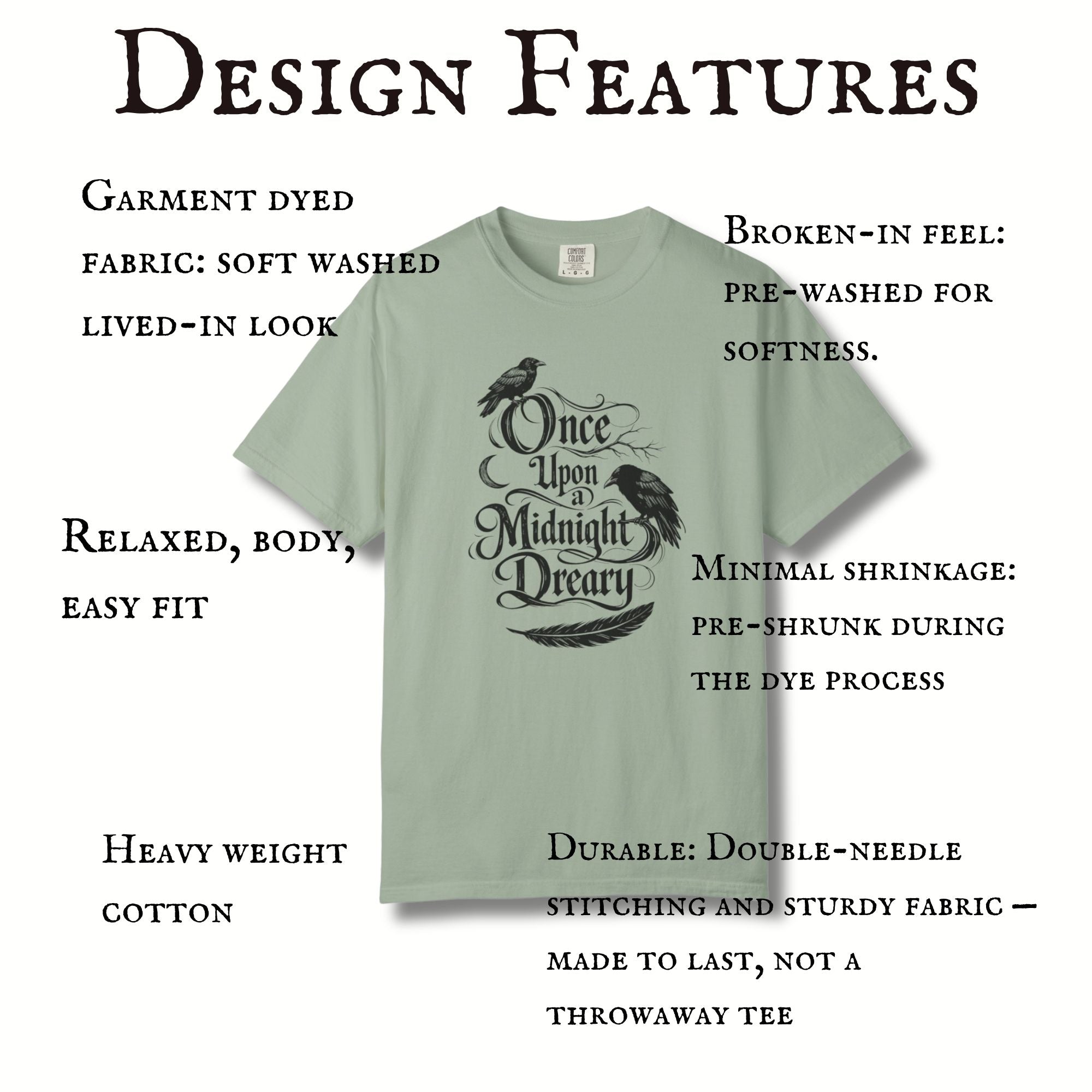 Upon a Midnight Dreary Poe Tee