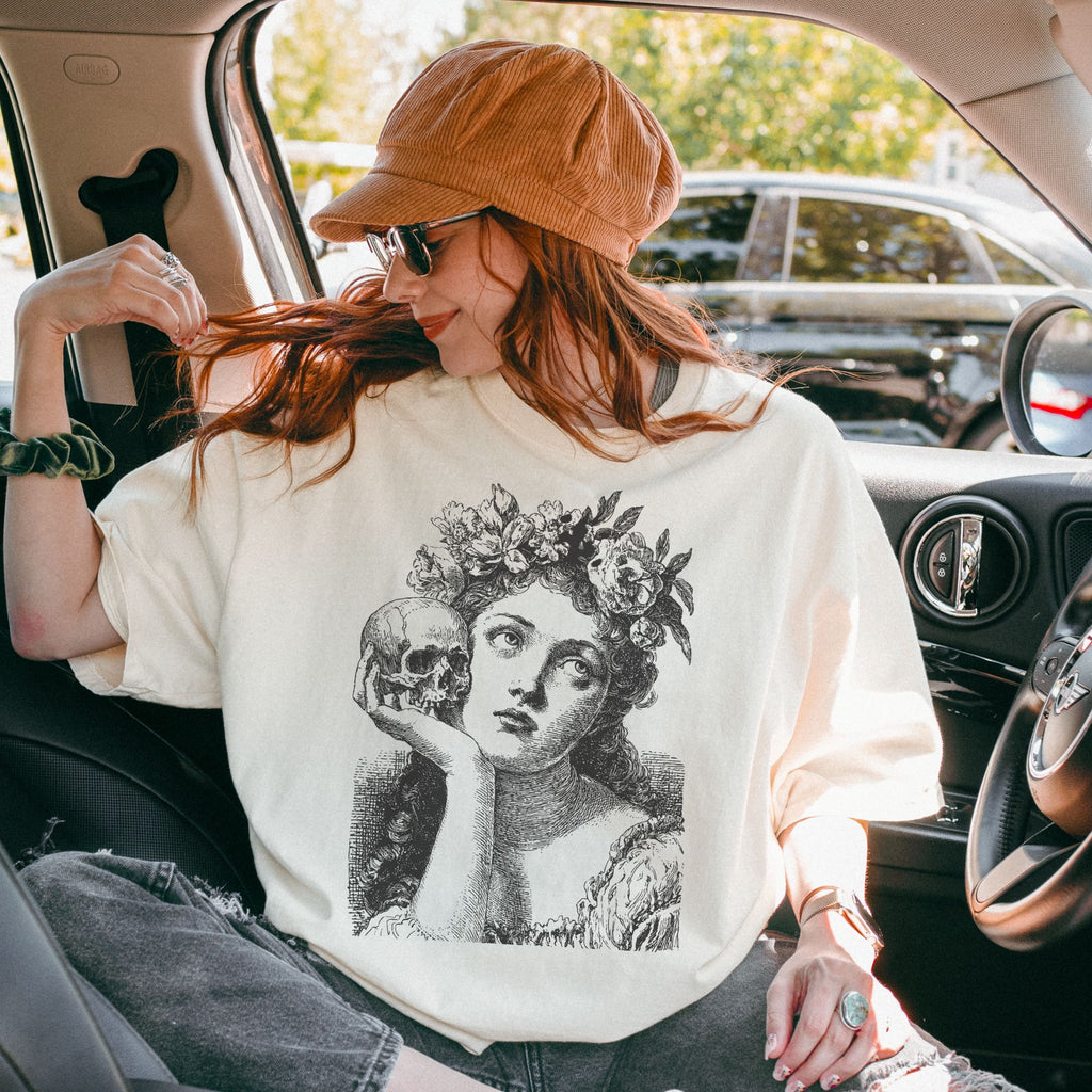 Skull and Floral Tee