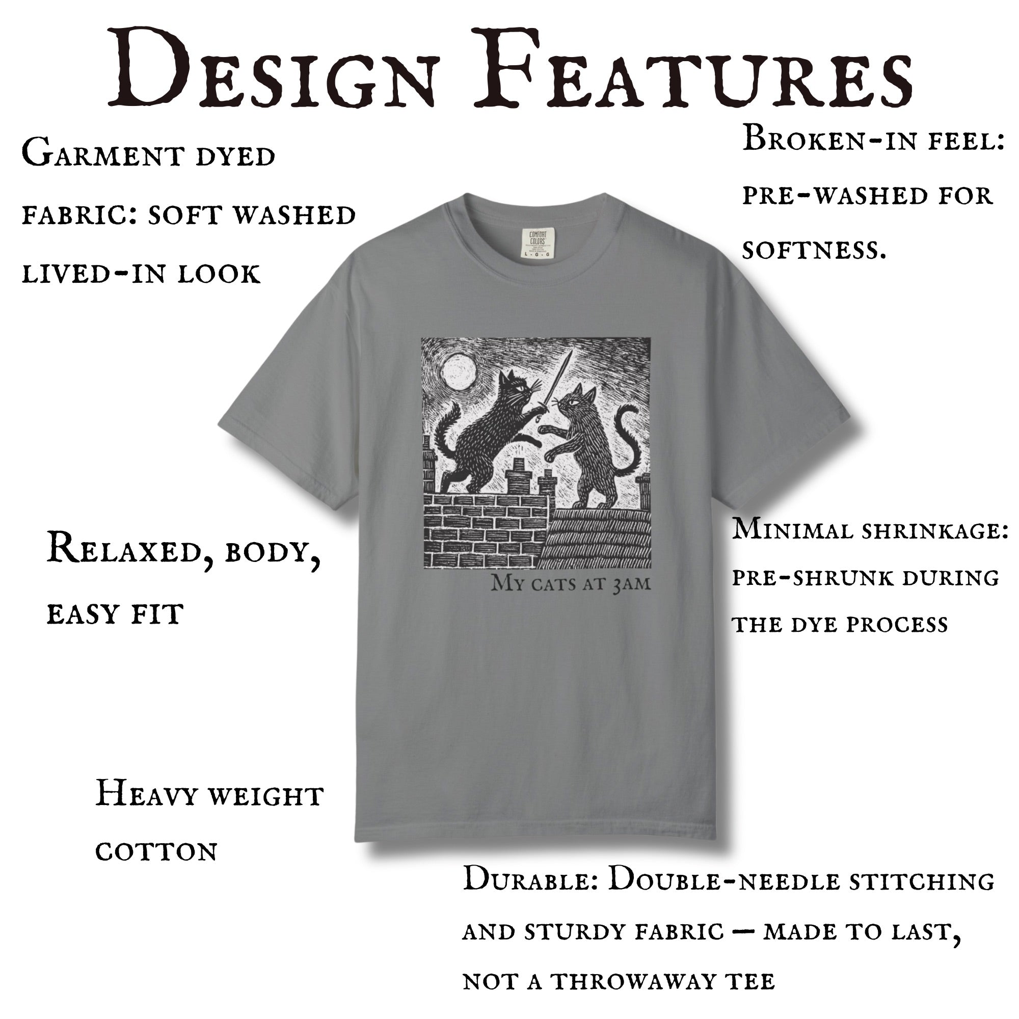 The Duelling Cats Tee