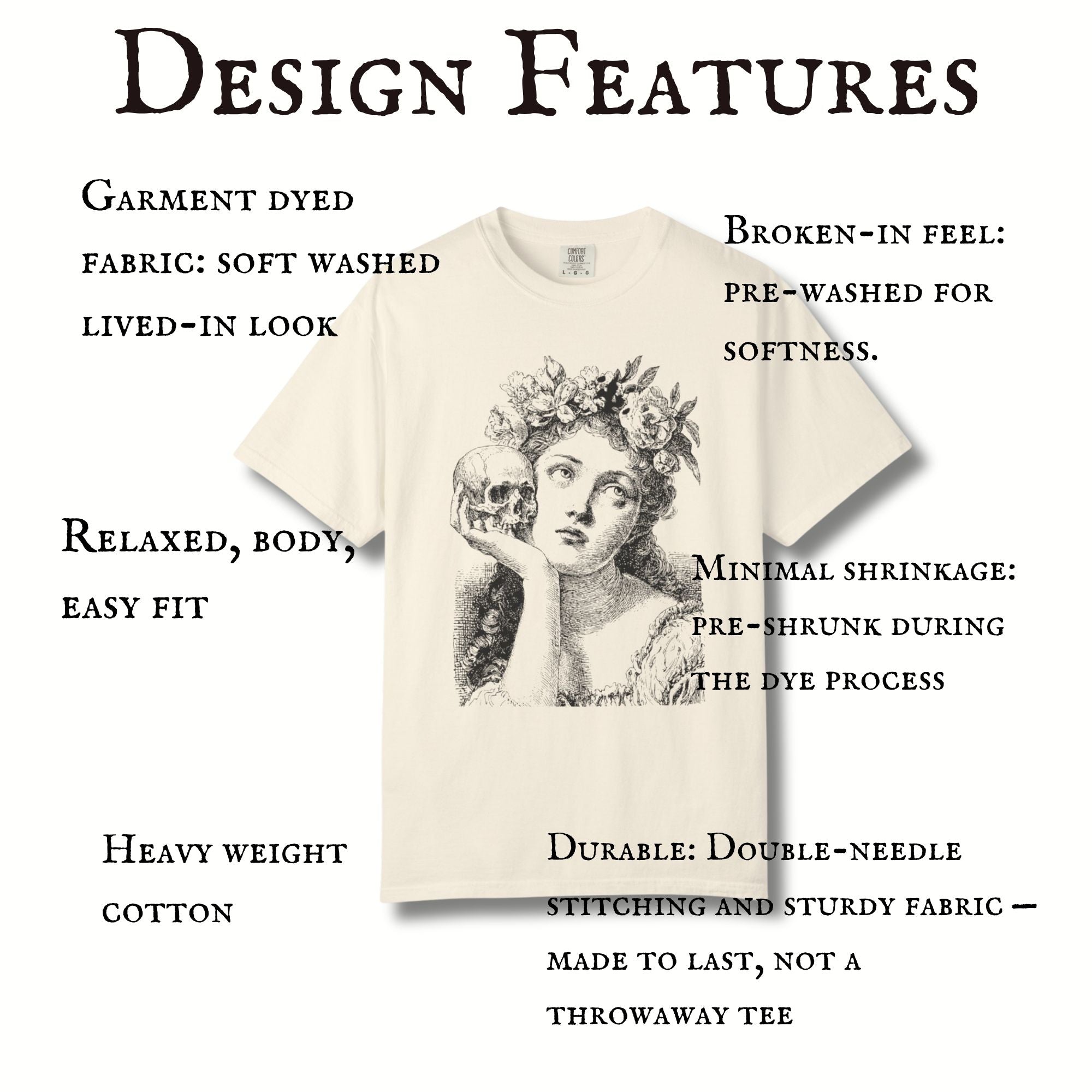 Skull and Floral Tee