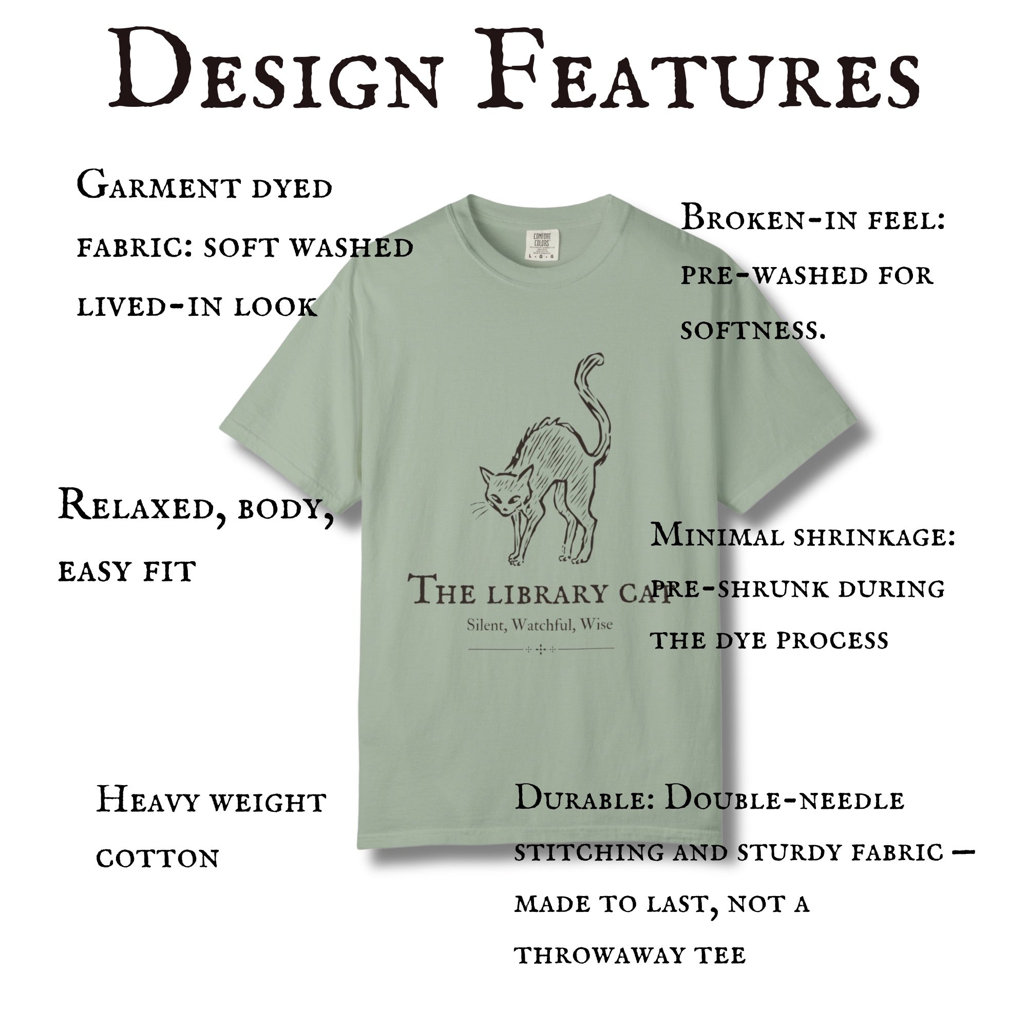The Library Cat Bestiary Tee