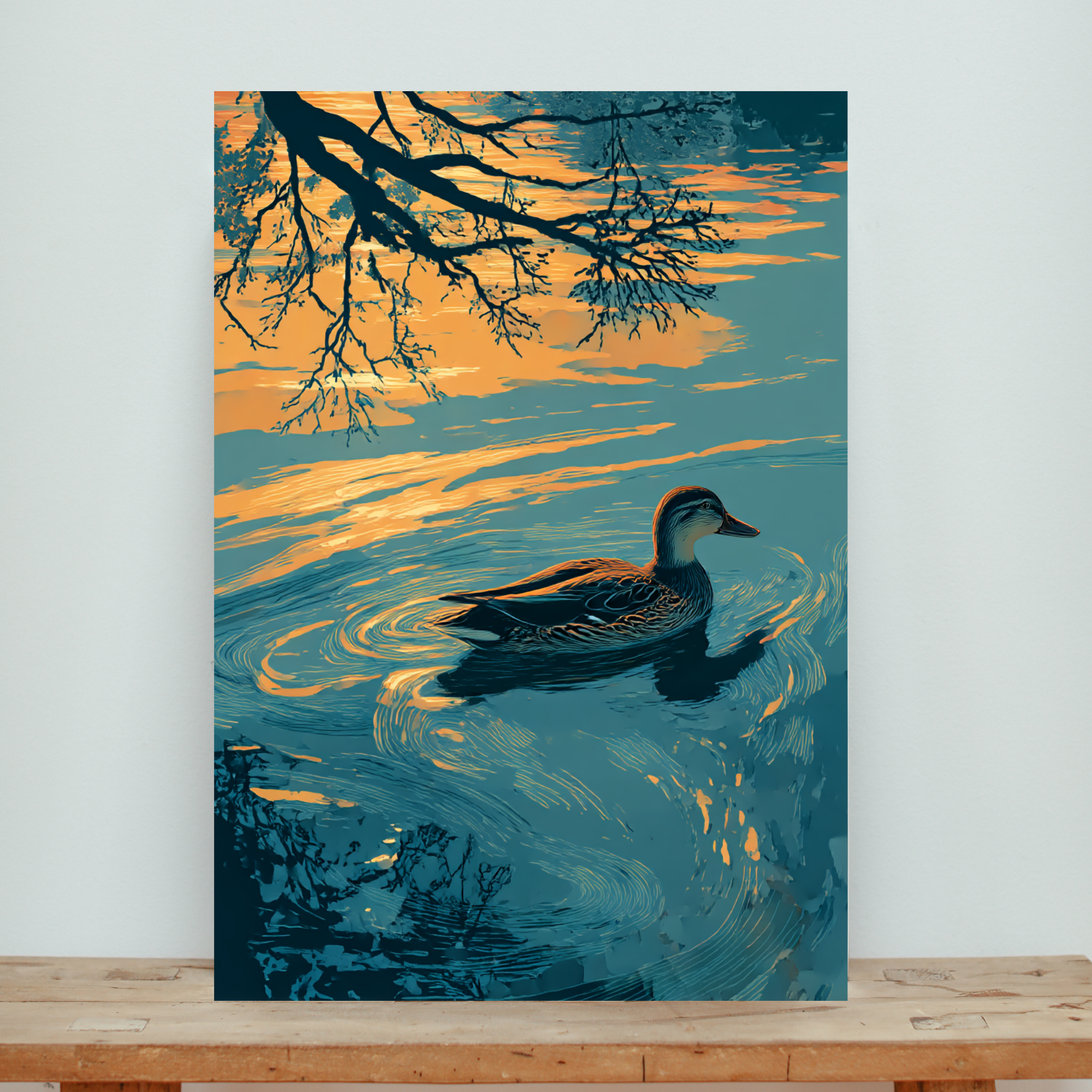 Golden Hour Duck Wall Art