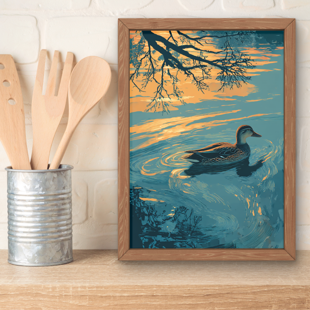 Golden Hour Duck Wall Art