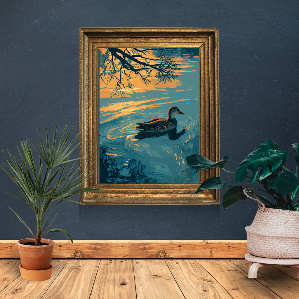 Golden Hour Duck Wall Art