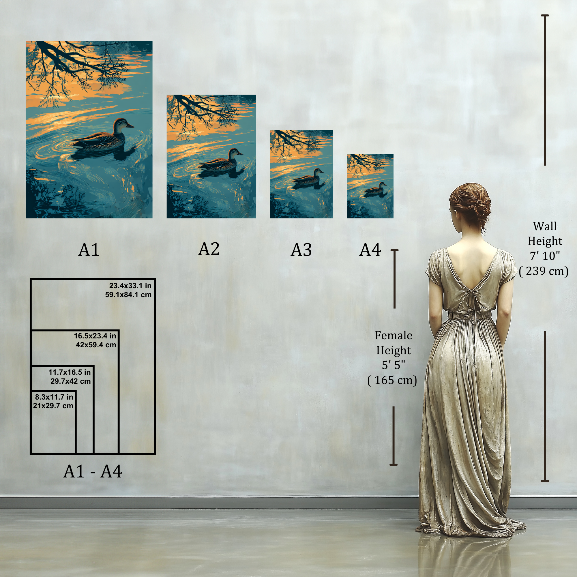 Golden Hour Duck Wall Art