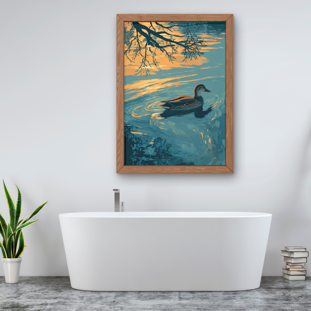 Golden Hour Duck Wall Art
