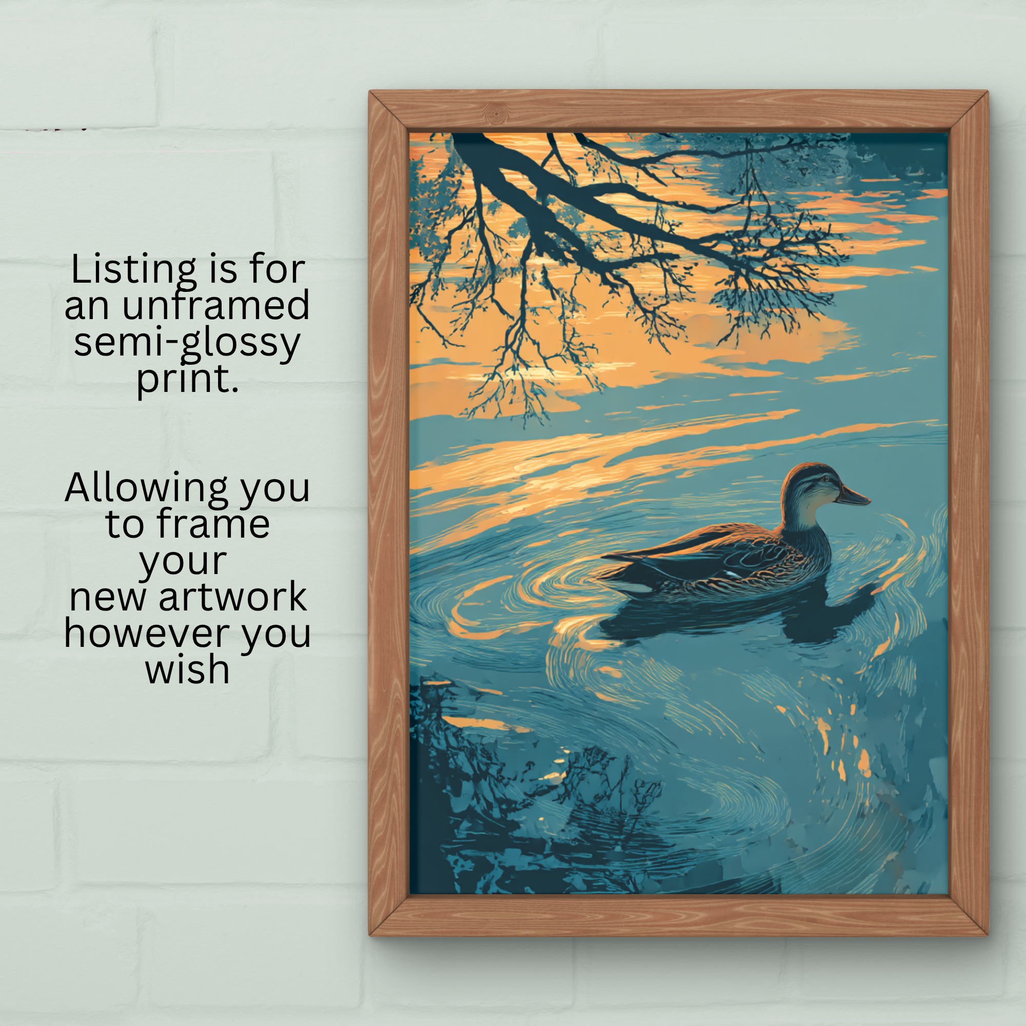 Golden Hour Duck Wall Art