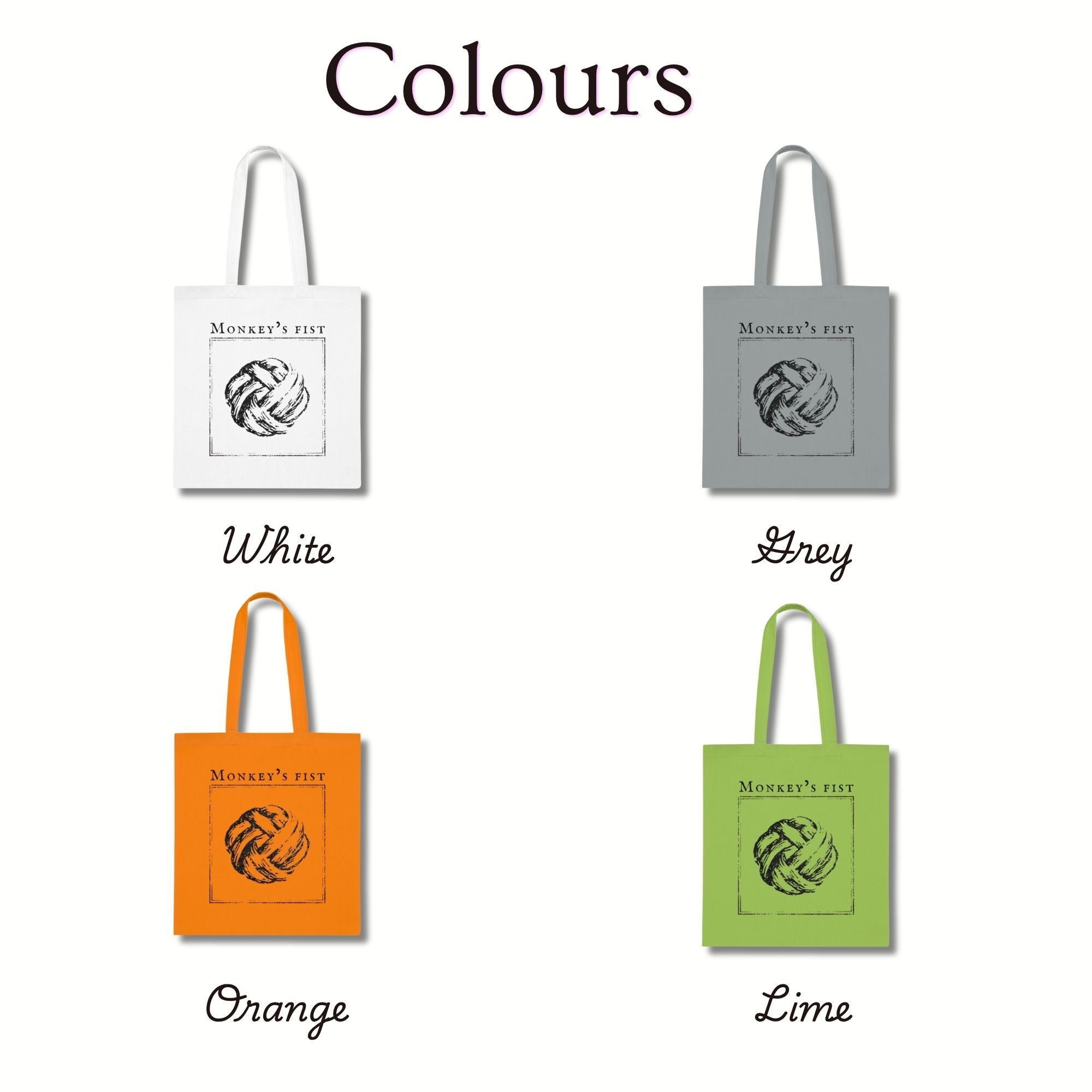 Monkey’s Fist Knot Cotton Tote Bag