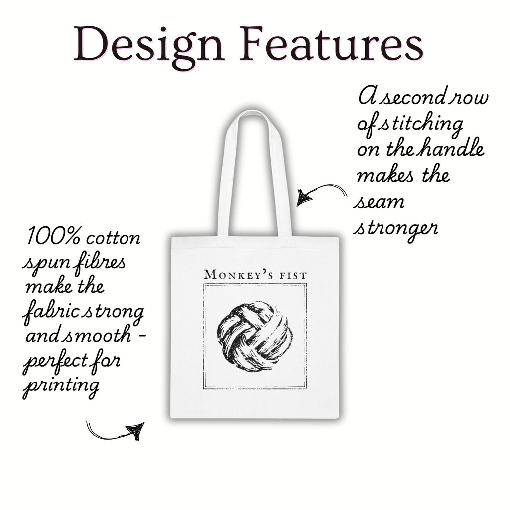 Monkey’s Fist Knot Cotton Tote Bag