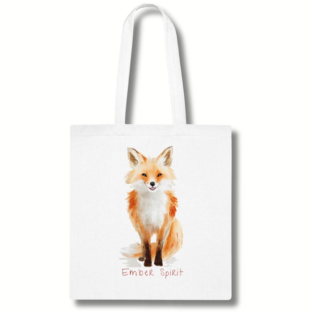 ‘Ember Spirit’ Fox Cotton Tote Bag
