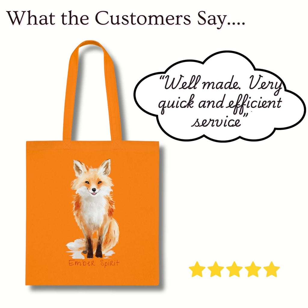 ‘Ember Spirit’ Fox Cotton Tote Bag