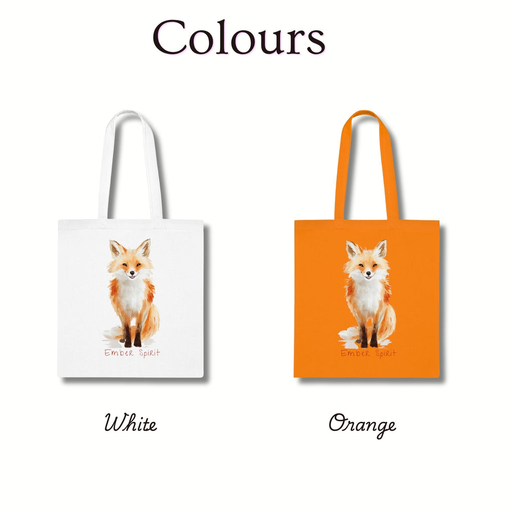 ‘Ember Spirit’ Fox Cotton Tote Bag