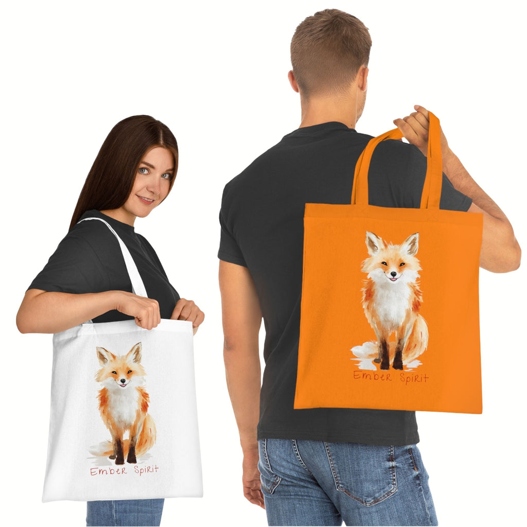 ‘Ember Spirit’ Fox Cotton Tote Bag
