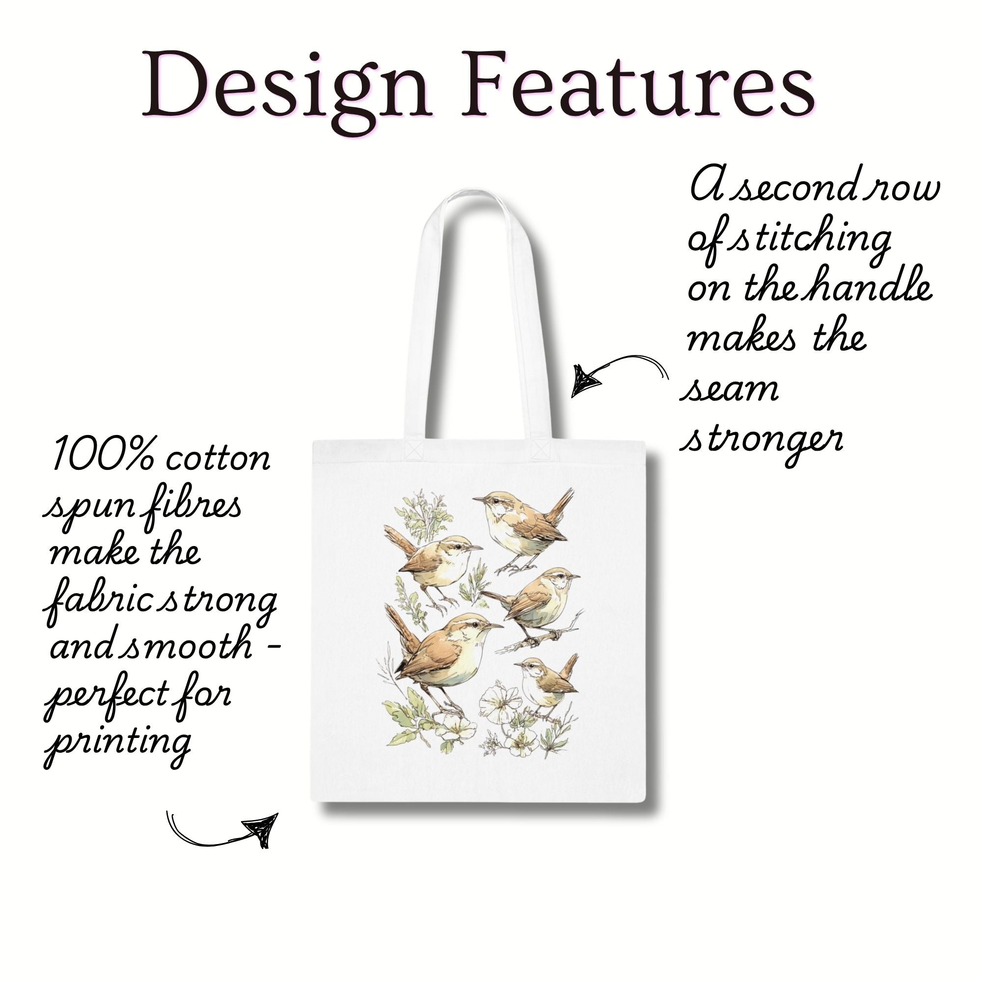 Wren Cotton Tote Bag