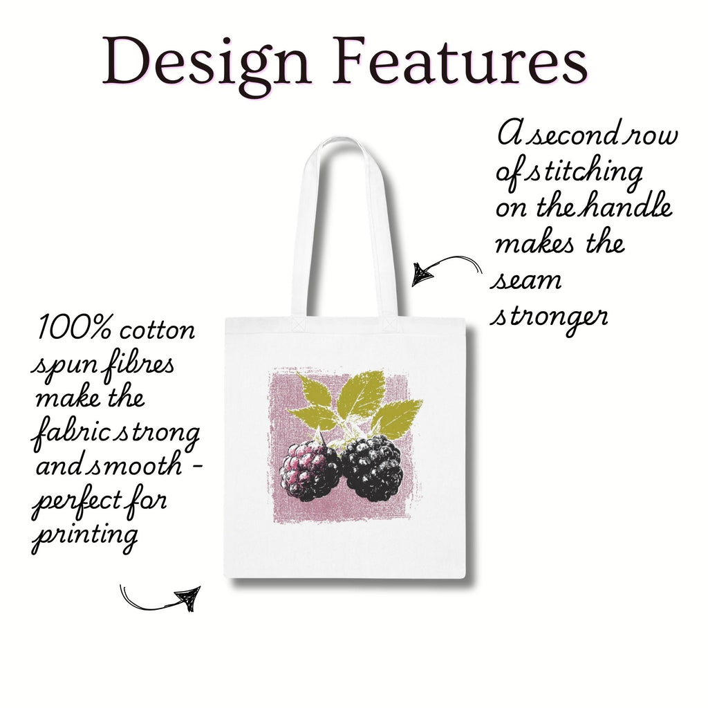 Blackberry Cotton Tote Bag