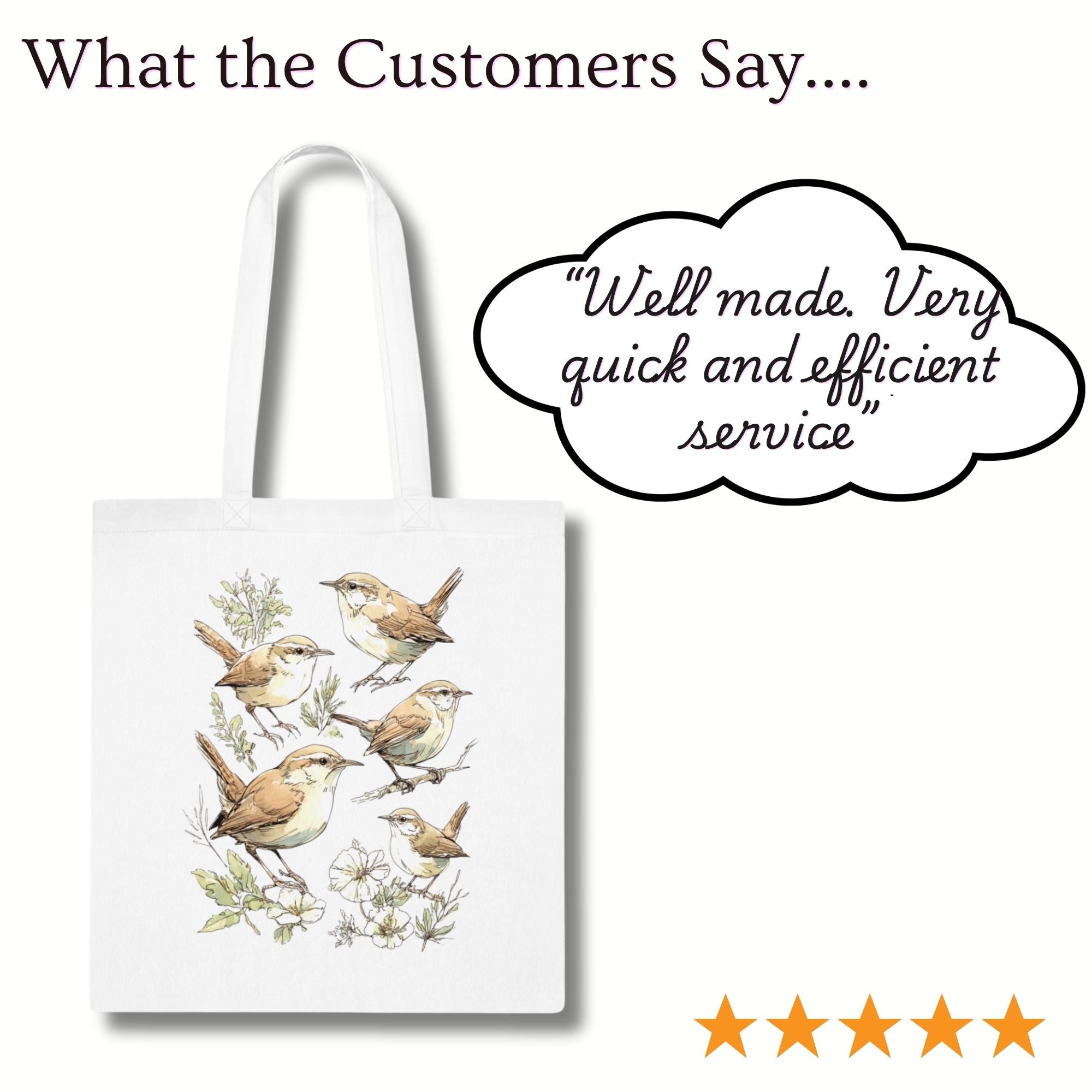 Wren Cotton Tote Bag