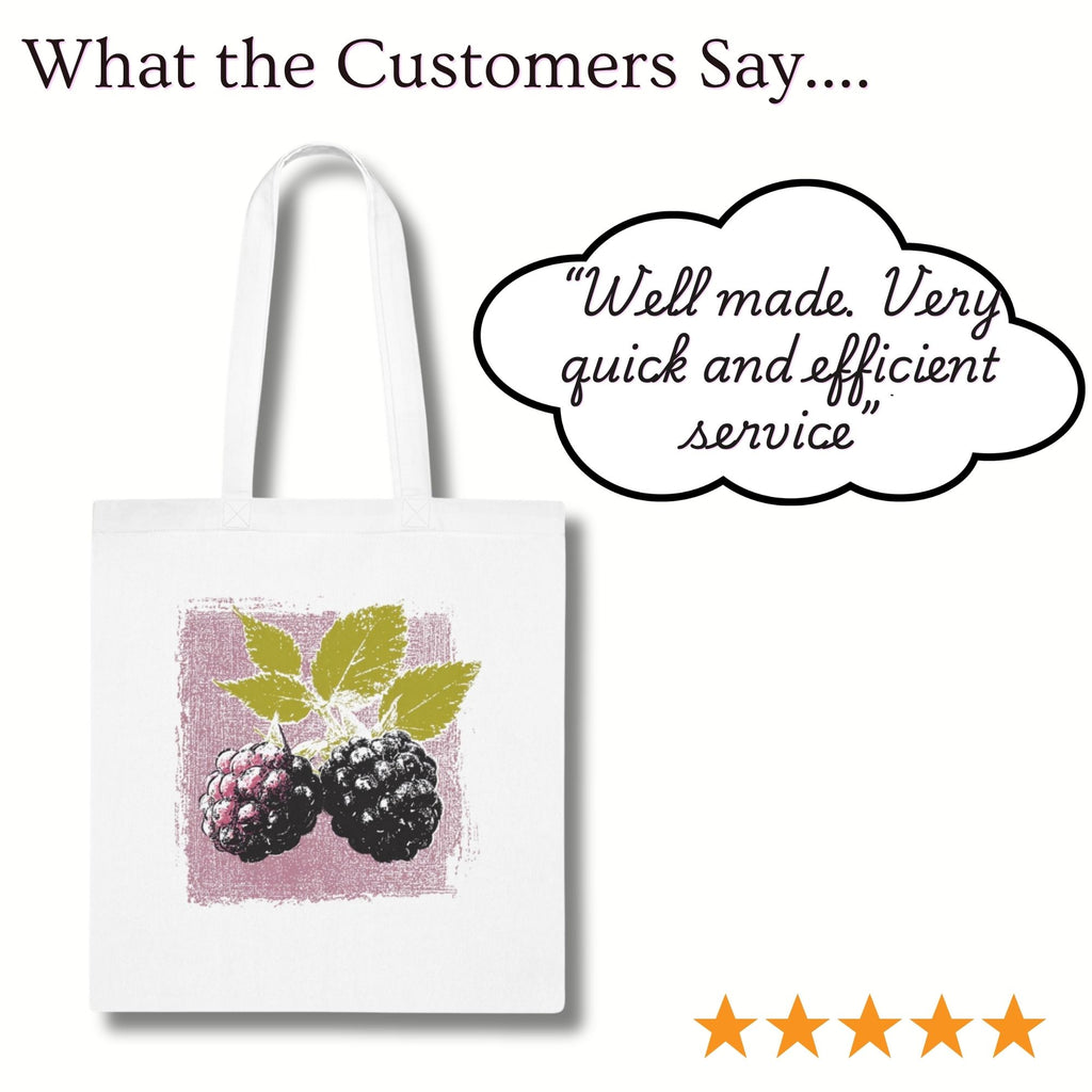 Blackberry Cotton Tote Bag