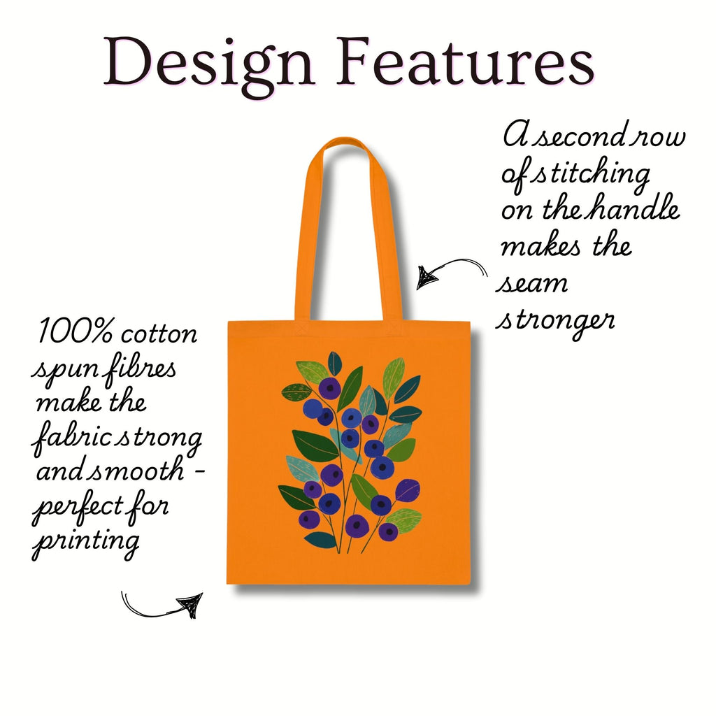 Bilberry Cotton Tote Bag