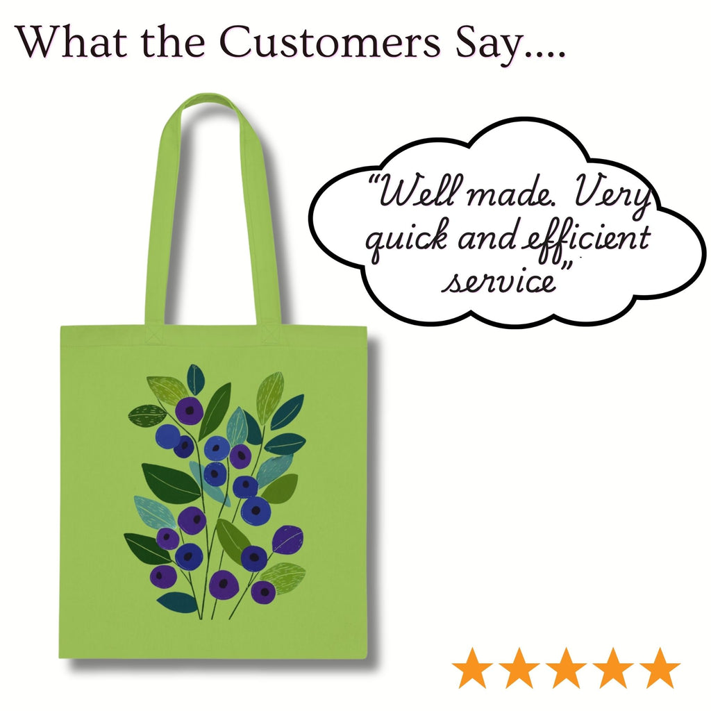 Bilberry Cotton Tote Bag